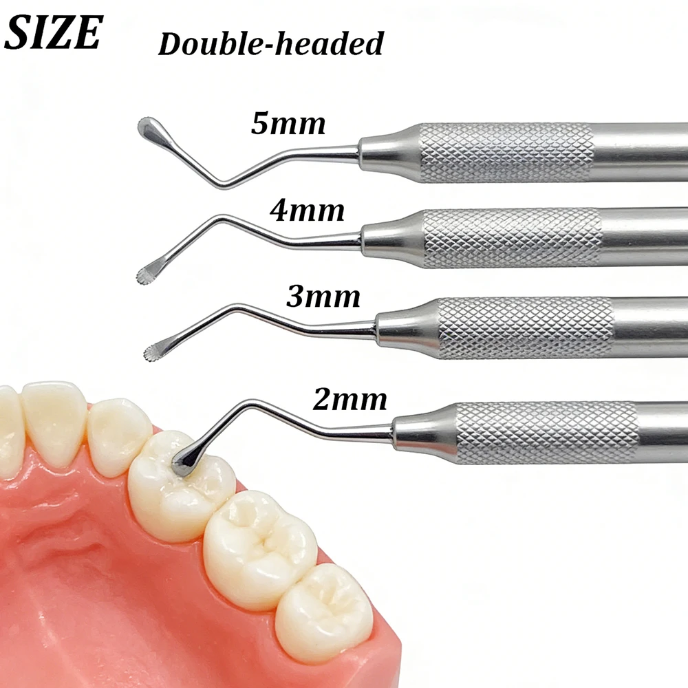 

Стоматологический экскаватор-лопатка, двухсторонний, с зубчатым и грейсовским концом, для удаления кариеса и моделирования композитных материалов