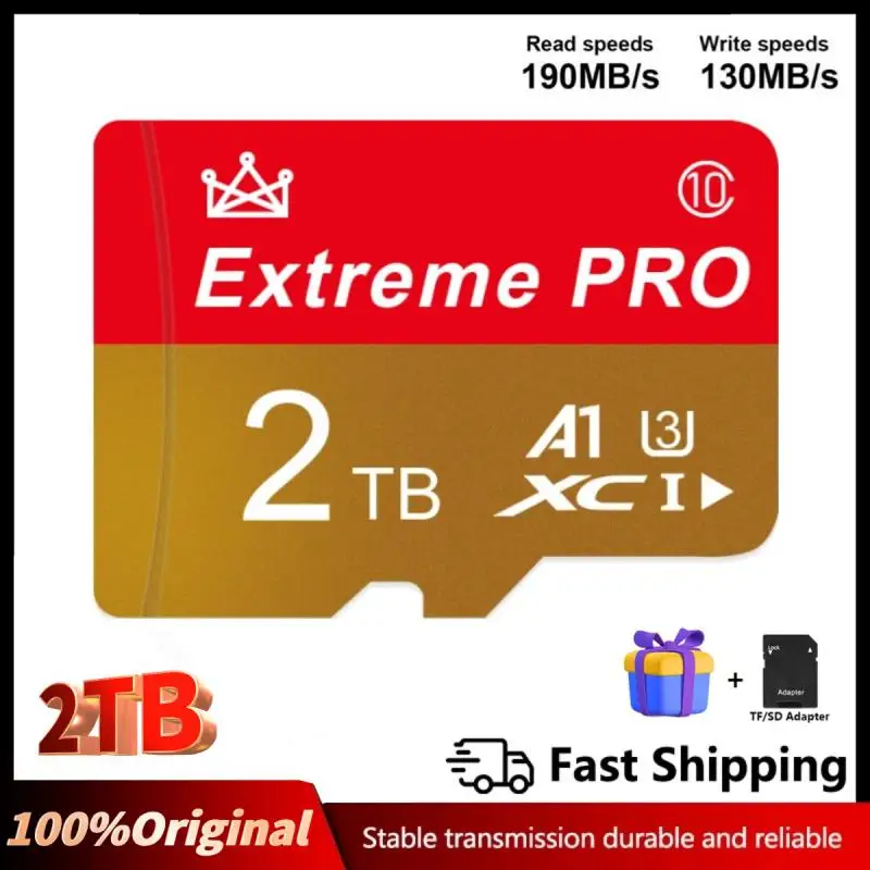 2TB A2 Micro TF SD Card 1TB SD/TF Flash Memory Card 512GB Memory Card 256GB SD Card 128GB Waterproof For Phones PC Tablet