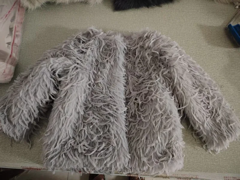 Herbst-Winter-Wollmantel für Mädchen, Kunstpelzmantel für 2-10 Jahre, vielseitige, trendige Jugendjacke für Mädchen, Kunstpelzjacke – Detail 9