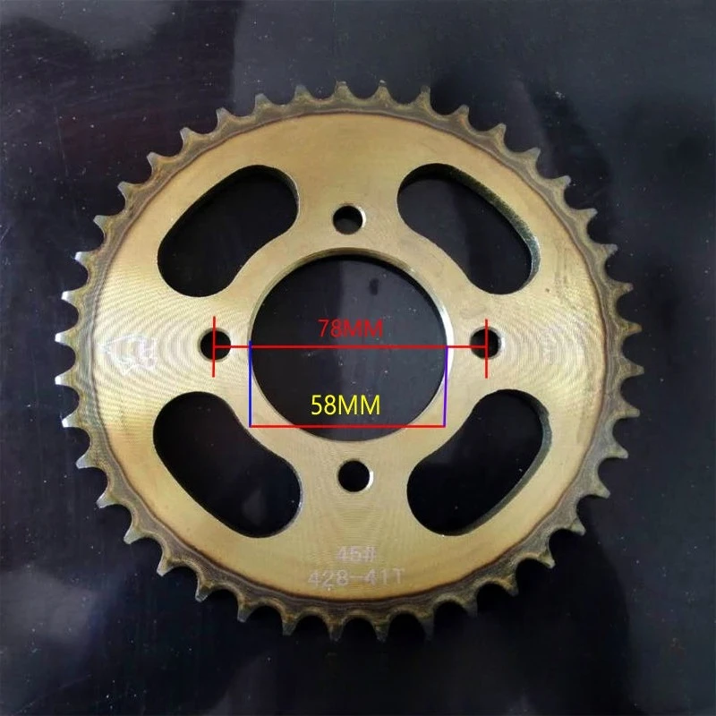 

Suitable forKing Kong 150/125 Prince chain wheel sprocket flywheel Chain wheels have 40/43/47/50 teeth. Motorcycle accessories
