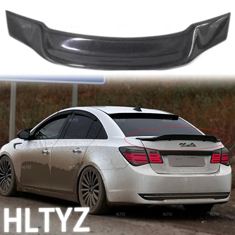 

Suitable for 2009-2014 Chevrolet Cruze high-quality carbon fiber/FRP trunk lid spoiler wing racing style R-style spoiler lip