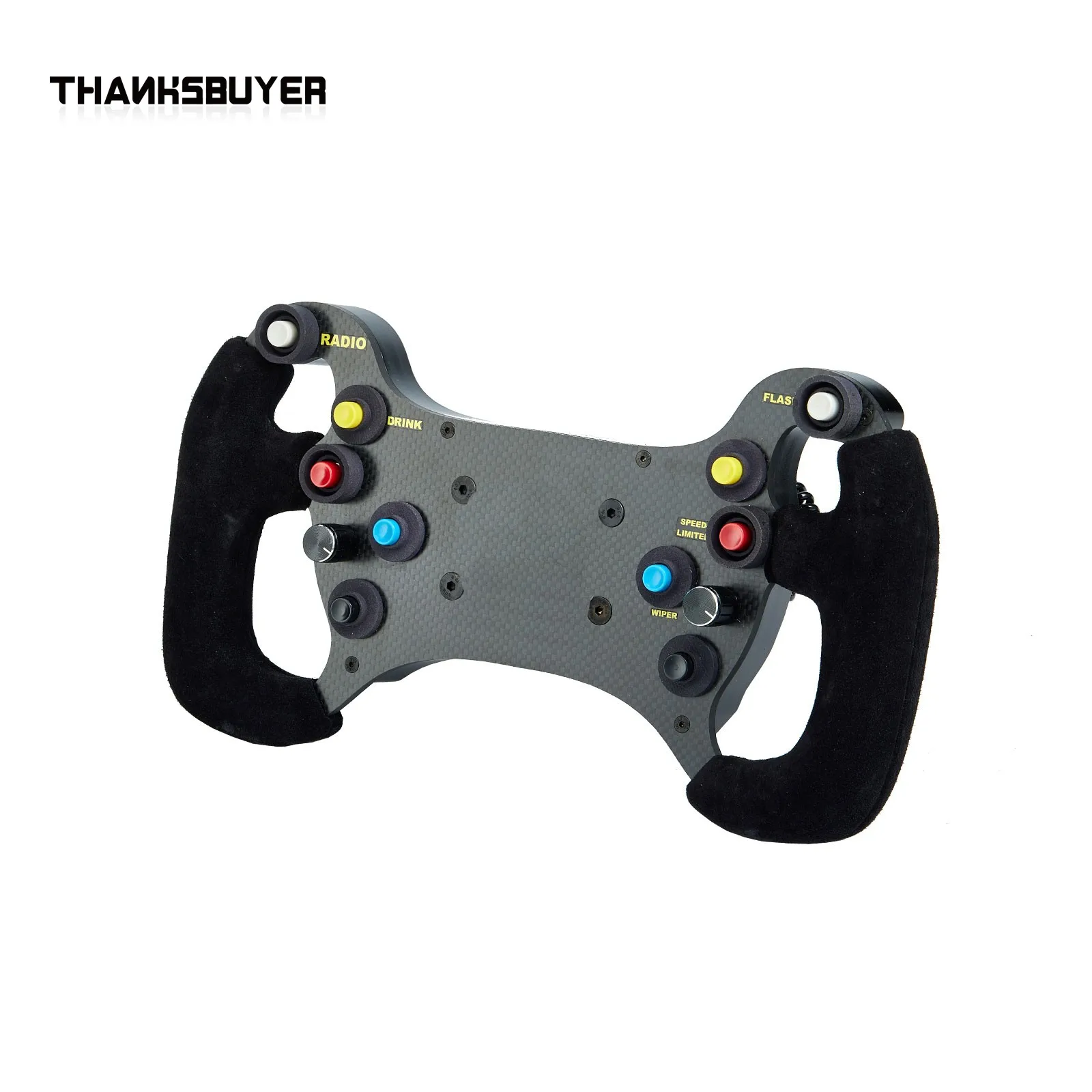 

Руль для гоночных симуляторов Simplayer 300 мм в стиле GT с панелью из алюминиевого сплава/углеродного волокна и 10 кнопками для версии AMG