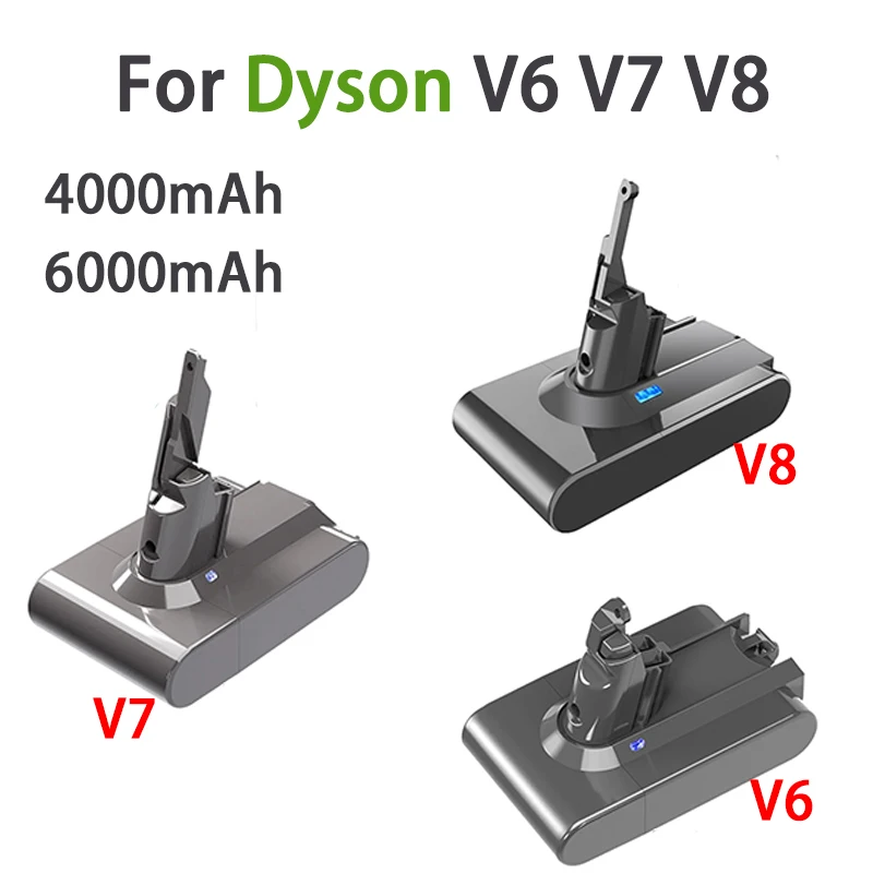 

4000mAh 6000mAh Spare battery for Dyson V6 V7 V8 series 100% compatible SV12 SV11 SV10 DC62 Original batteries for dyson