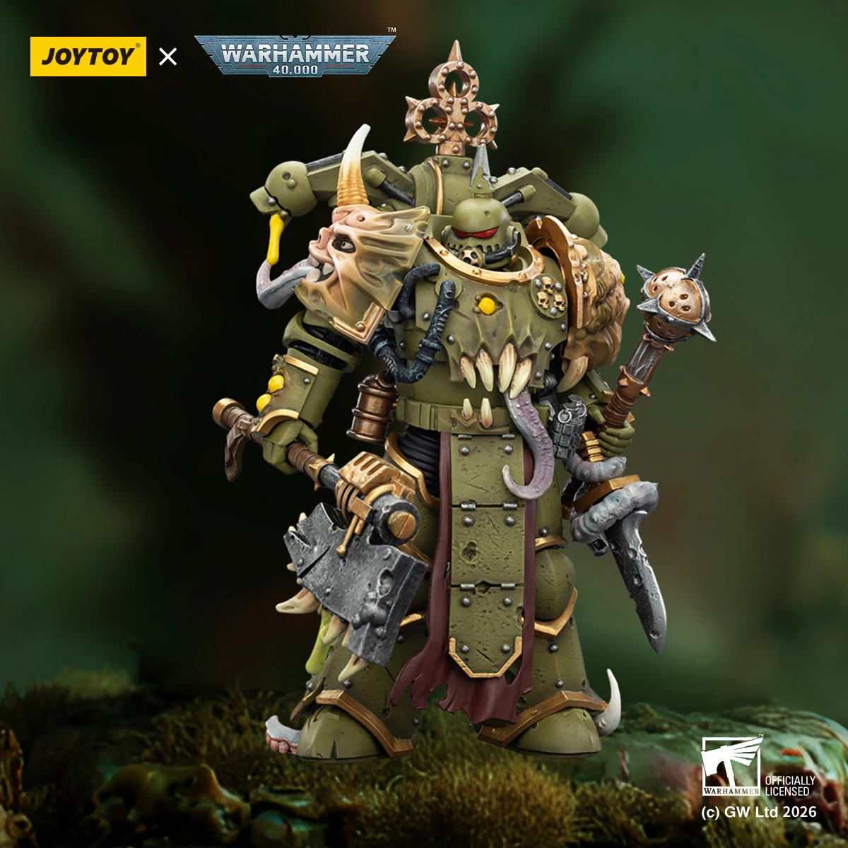 

В наличии: JOYTOY Warhammer 40K Death Guard Plague Marine с бутическим топором и ножом для уничтожения чумы, масштаб 1/18, фигурка-модель, игрушка.