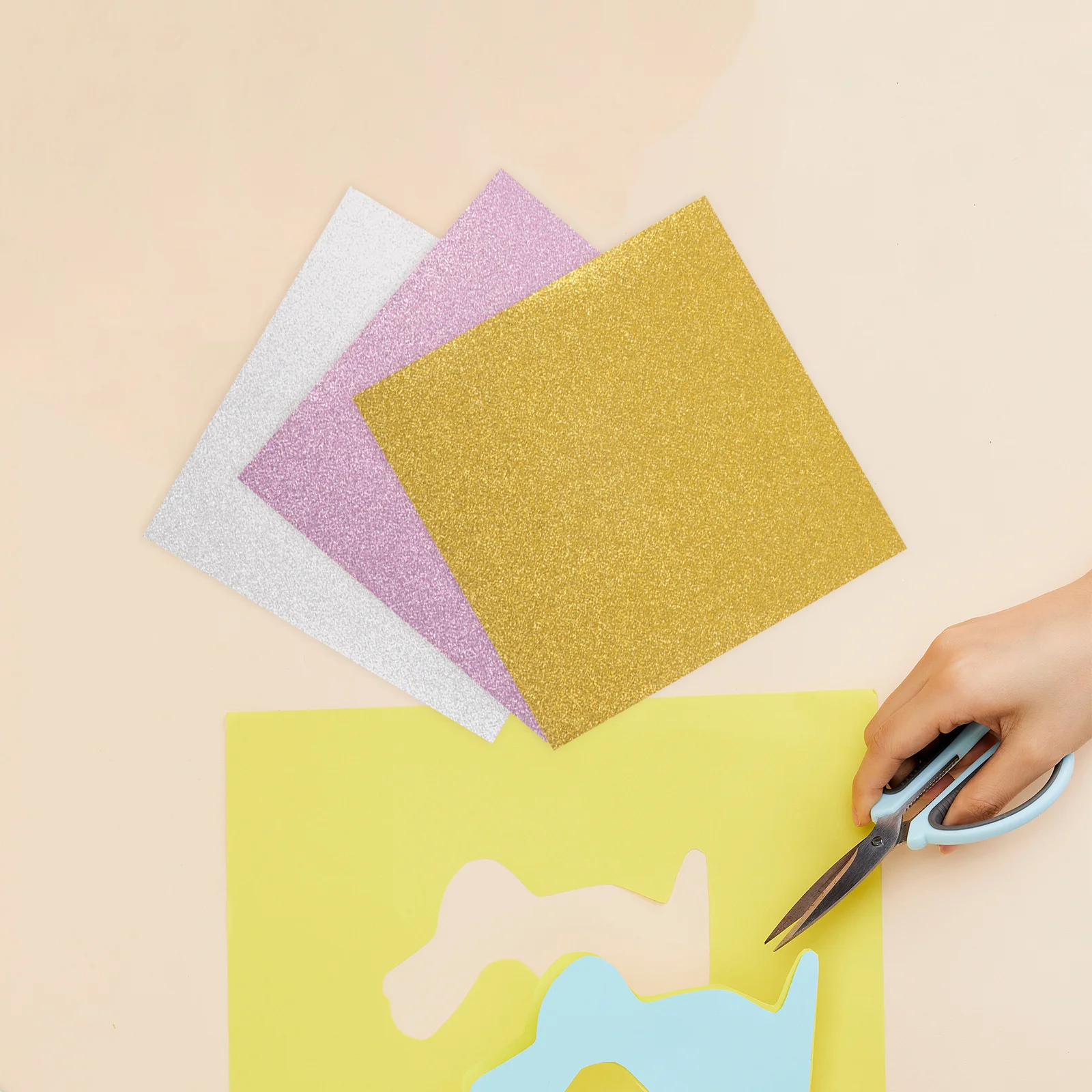 60 ورقة بريق اوريغامي ورقة 15 سنتيمتر 10 ألوان نابضة بالحياة لا تسليط سباركلي الملمس Crafts بها بنفسك الحرف سكرابوكينغ ورقة اللون البطاقات