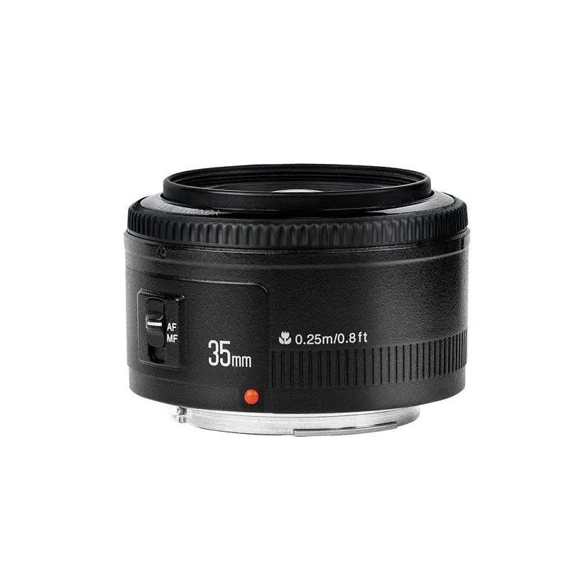 Lente de cámara de vídeo Yn35mm F2, lente de enfoque automático de gran apertura gran angular para cámara Canon automática Canon EOS 7 cuchillas 35MM