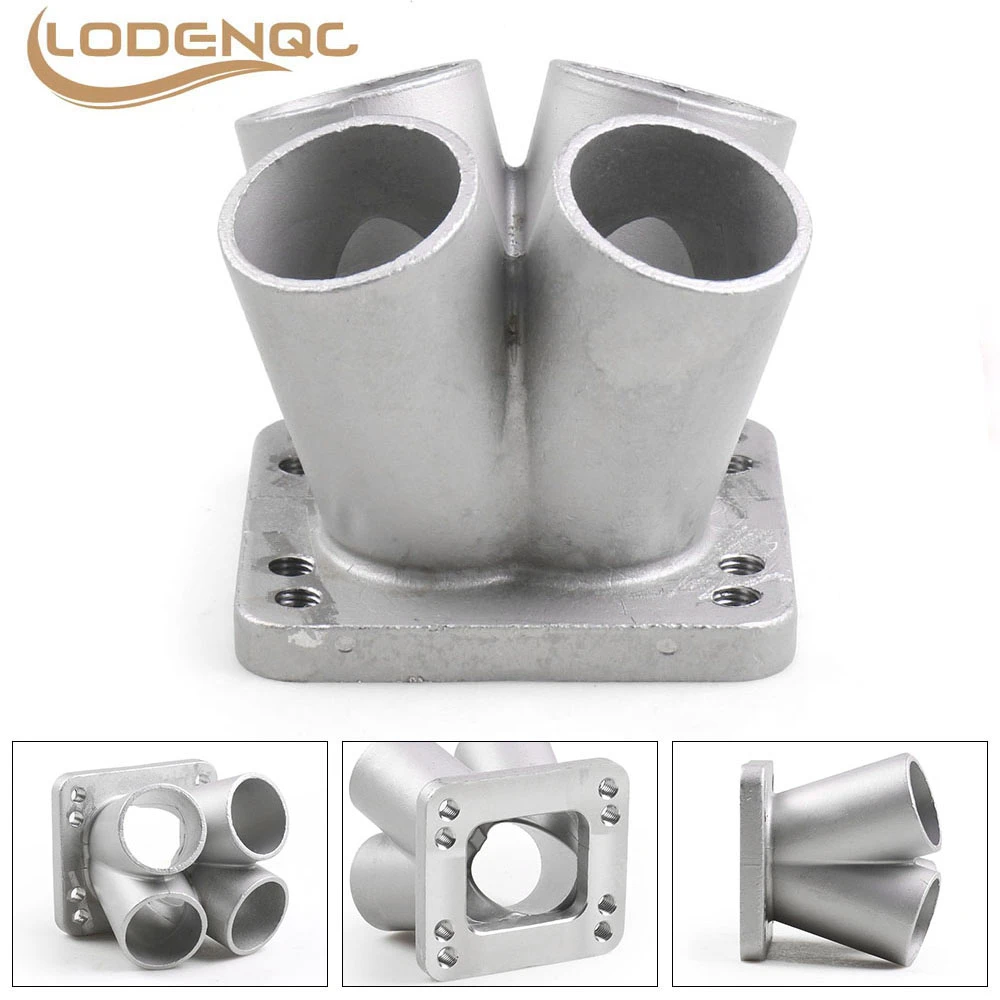 New UNIVERSAL Cast Stainless Steel 4-1  Turbo Header Manifold Merge Collector T3 T4 With T3 Flange Bolt Hole Thread Is M10x1.5