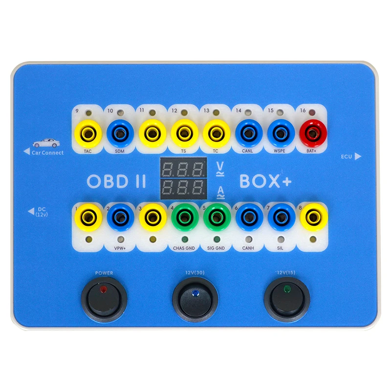 Автомобильный монитор с интерфейсом Obd2 со контактным OBD2 BOX + новый автомобильный выходной блок + OBDII Breakout Box Автомобильный детектор протокола автомобиля