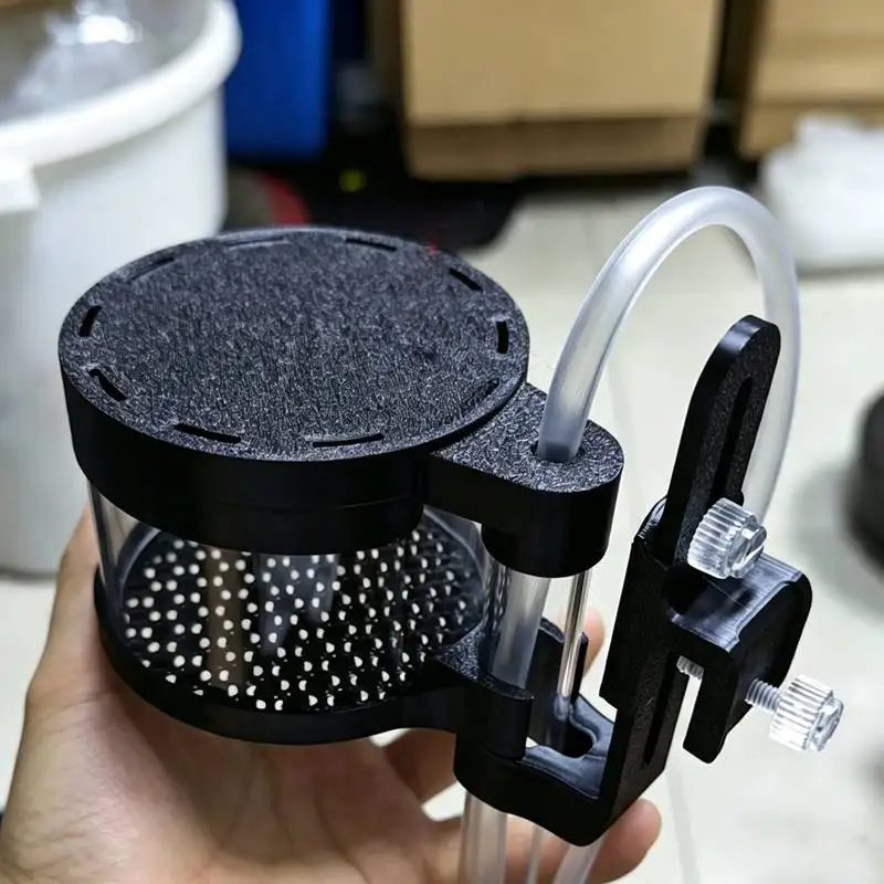 Abnehmbarer Aquariumfilter Fischkot-Reiniger Luftdruck-Fischkot-Sammler Wasserzirkulation Aquascape Oberflächen-Ölabscheider – Detail 5