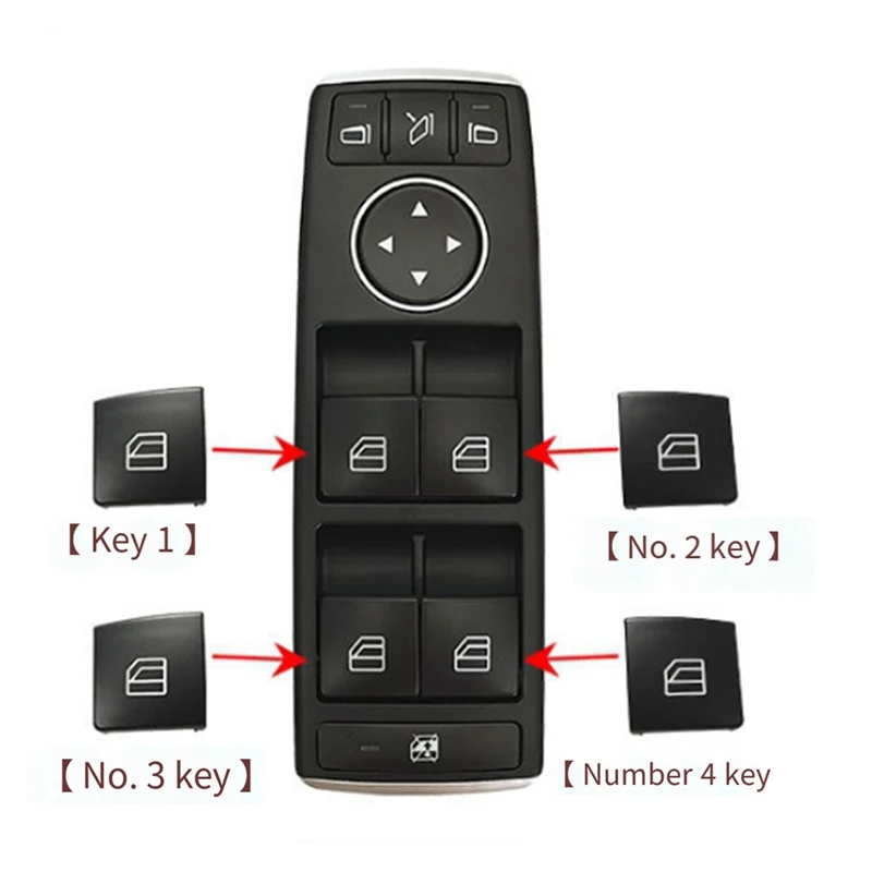 Car Window Lift Switch Repair Button Cover 2049058202 For Mercedes-Benz C-CLASS W204 GLK X204 W212 W207