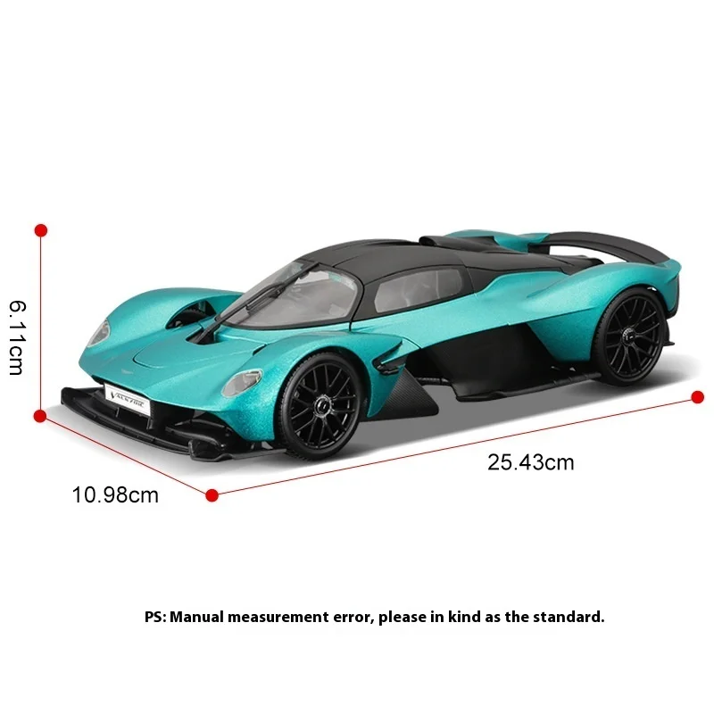 Hot Maisto 1:18 Aston Martin Valkyrie Hardcover Version Green Acrylic Box Diecast Hypercar Model Alloy Car Model Kids Toys Gifts