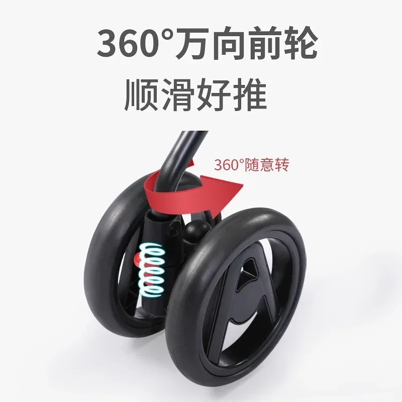 2025Baby Stroller Children Can Sit on A Lie-down Stroller Can Be Folded Easily A Simple Baby Parachute