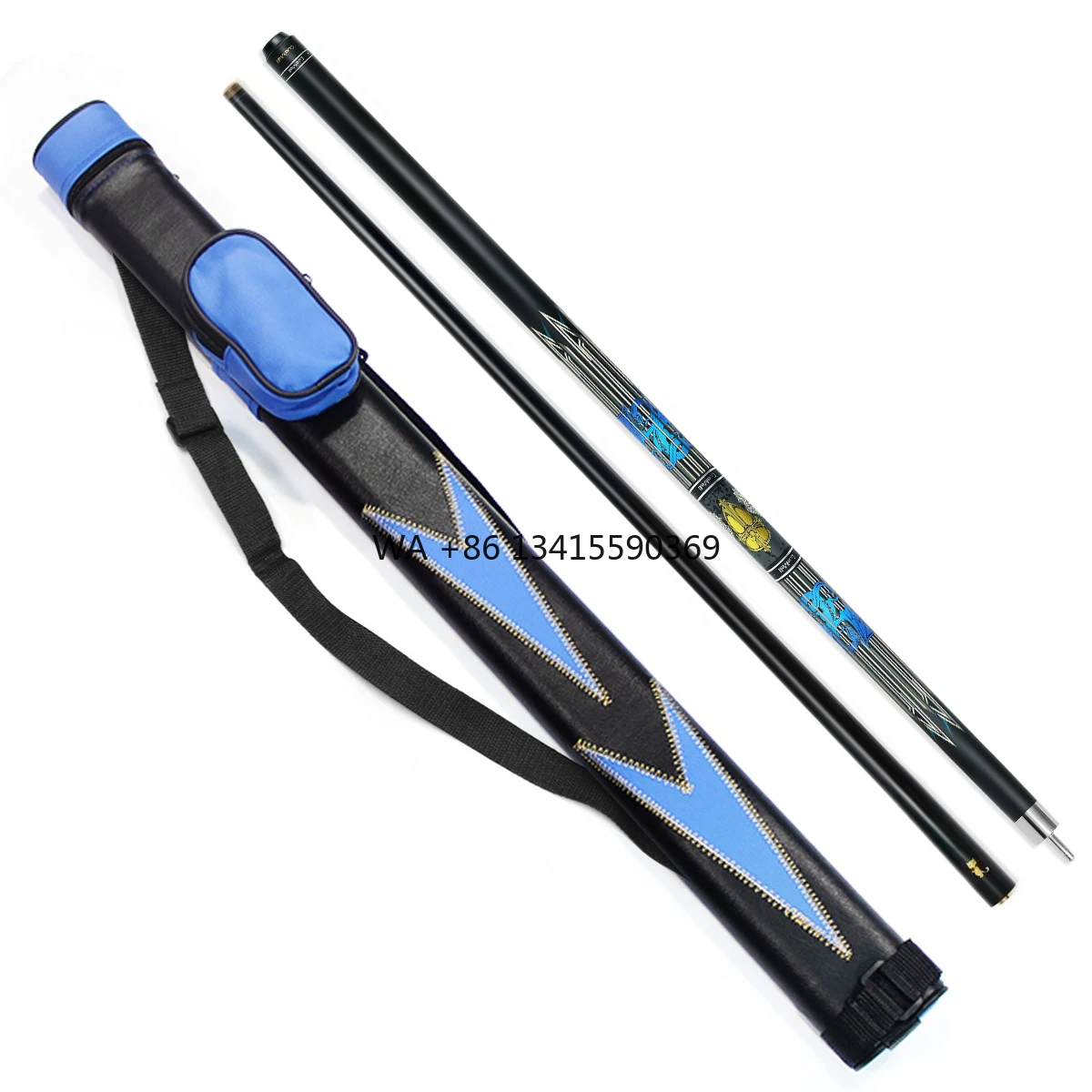 

Uni Loc Fast Joint 1/2 Carbon Billiard Cue Pool Stick 57" Length 12.5mm Tip Multi Colors with 1/2 PU Leather Cue Bag Kit