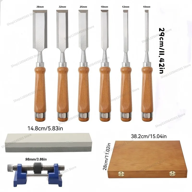 For High-end Wooden Box Mounted Woodworking Chisel, Chisel, Carving Knife Tool Set