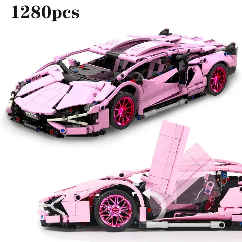 Technical Building Blocks Racing Sport Car Model City Mechanical Speed Vehicle Supercar Bricks Puzzle Toys Kid Adult Gift