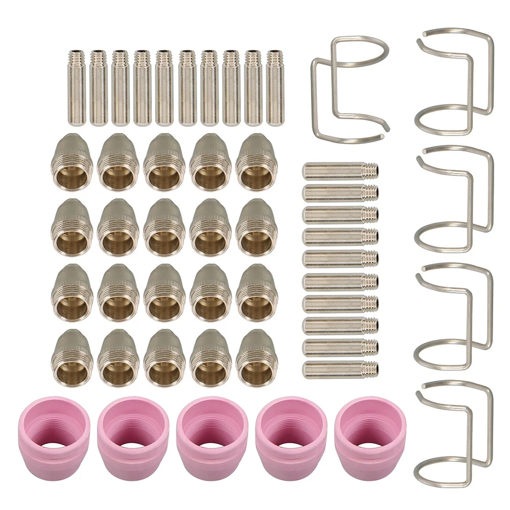 

50 шт. комплект расходных материалов для наконечника плазменной горелки для AG 60 55 WSD 60, совместимый с STC750P STC650P STC550P включает направляющие щита