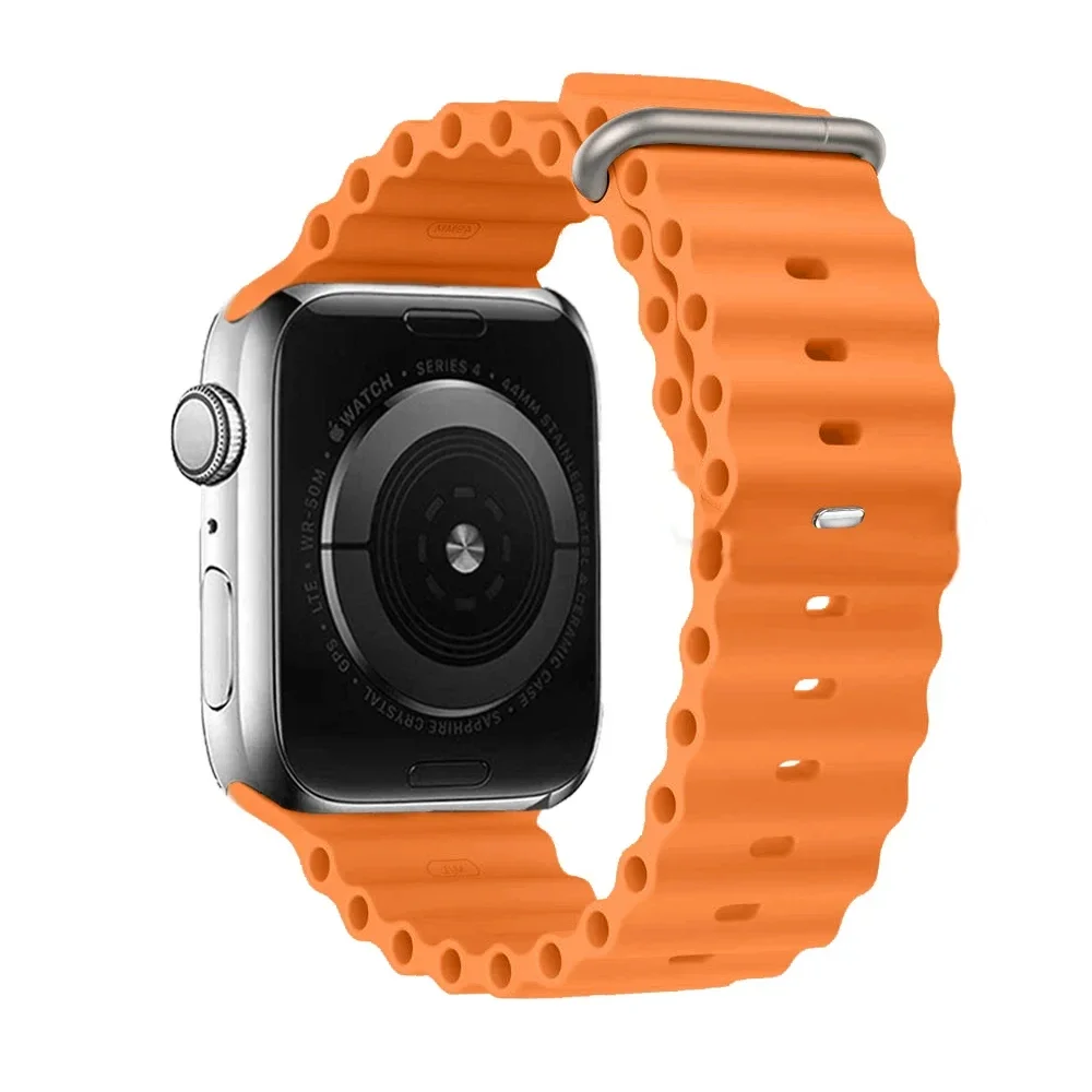 Ocean Band for Apple Watch Ultra Strap 46mm 49mm 45mm 44mm 42mm 41mm 40mm Metal Bracelets iwatch SE series 10 9 8 7 6 5 4 Ultra