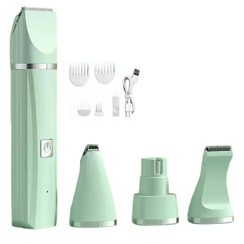 

Бытовая модернизированная бритва для домашних животных 4 в 1, электрический триммер для волос для собак, кошек, машинка для стрижки волос, шлифовальная машинка для ногтей, зарядка через USB