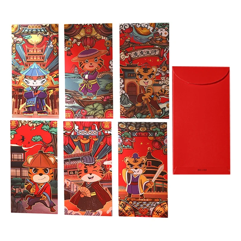 

Chinese Red Envelopes For Lunar New Year 2022 Year Of The Tiger Hong Bao, Lucky Money Packets For Spring Festival