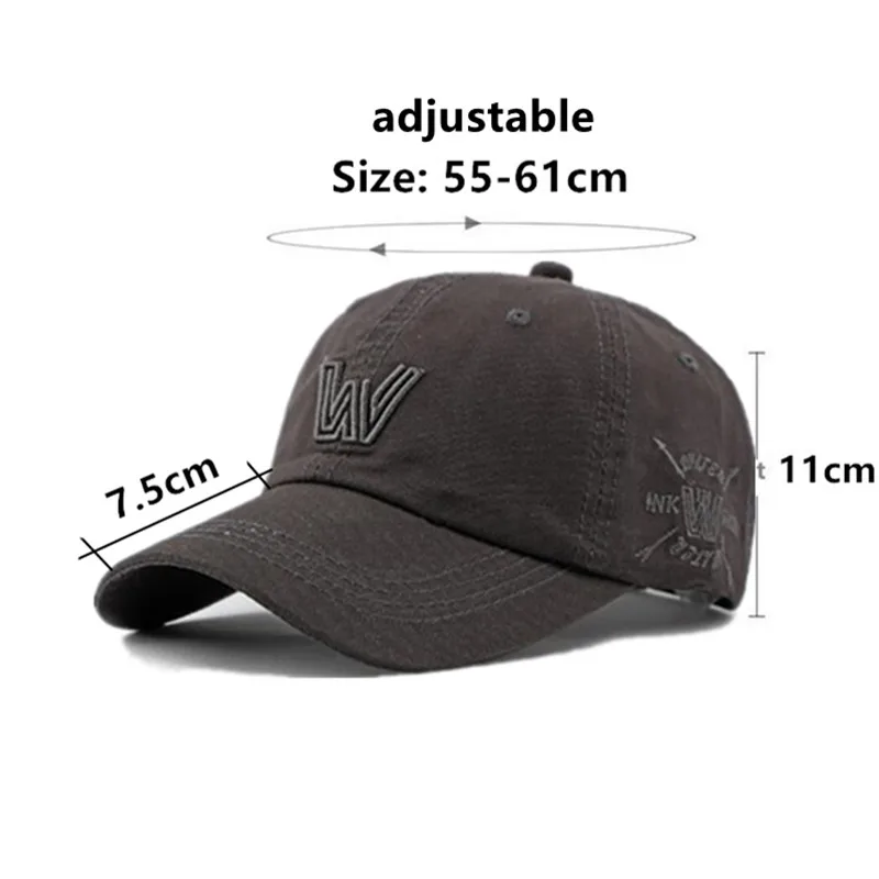 Women's Hat Washable Cotton Baseball Cap Personality Embroidery Hip Hop Party Hat Camping Fishing Caps For Men Golf Snapback Cap