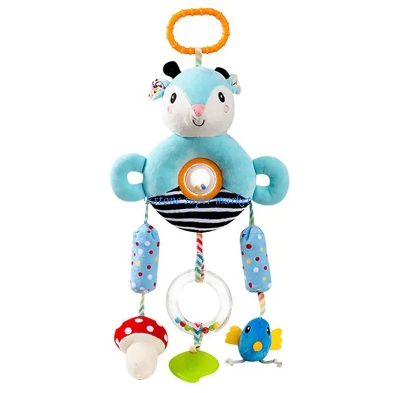 

090B Stroller Toy Cartoon Rabbit Elk Baby Bed Cot Hanging Rattle