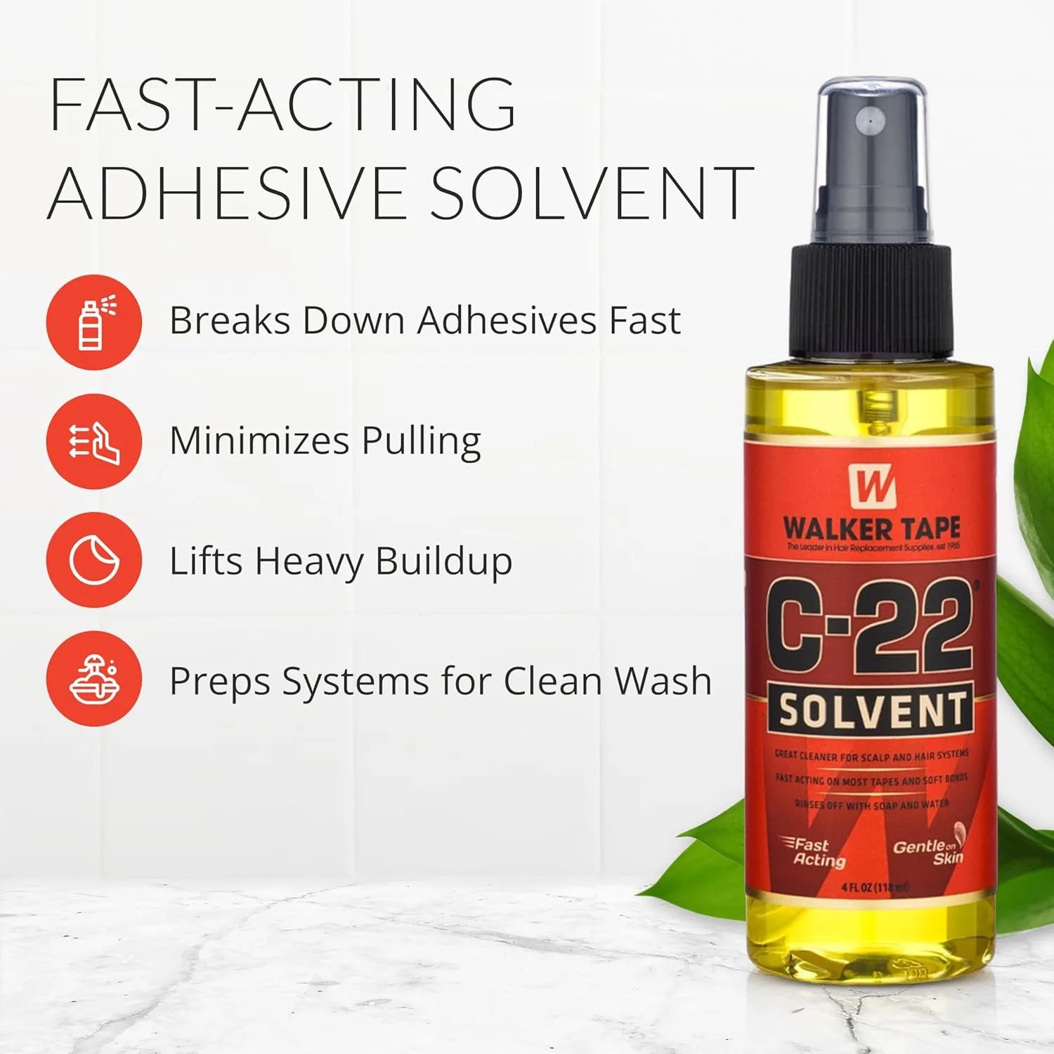 10 Bottles Wholesale Walker Tape C-22 Solvent Spray 4 oz, Fast-Acting Adhesive Remover  Lace Systems Tape in Hair Extensions