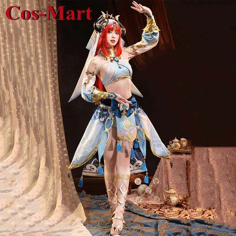 Cos-Mart Game Genshin Impact Nilou Cosplay Costume Western Region Dancer Sweet Elegant Dress Activity Party Role Play Clothing