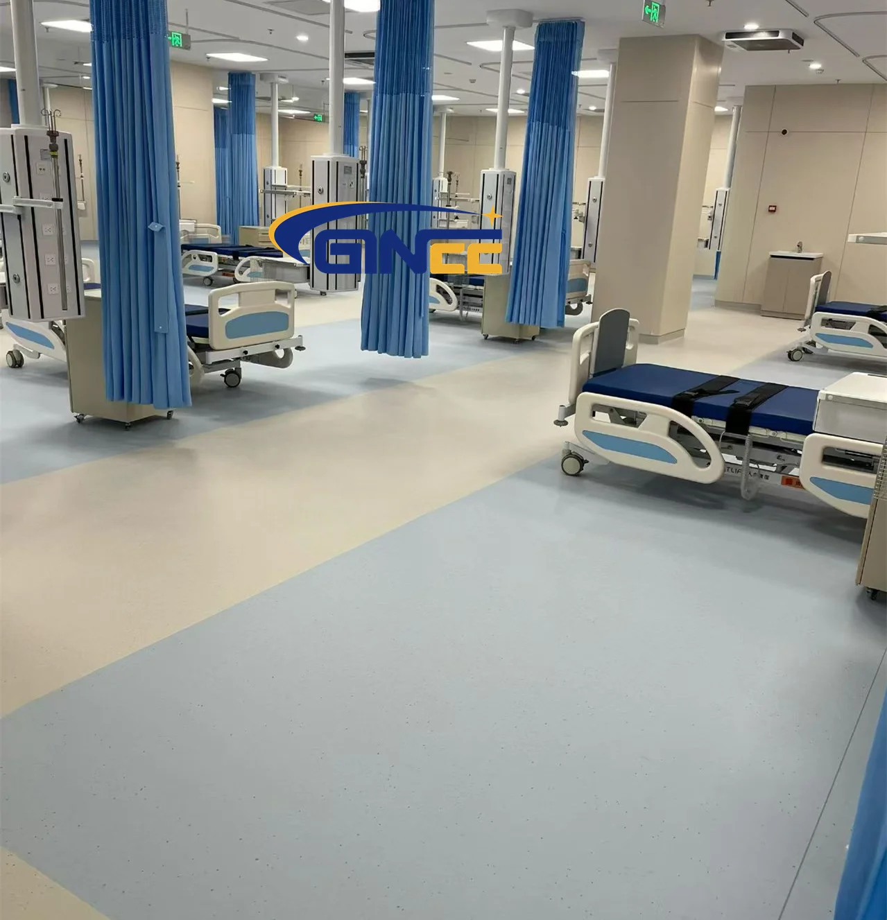 Customize  Medical Hospital PVC Flooring Anti-static/Standard Wear Resistant Antibacterial