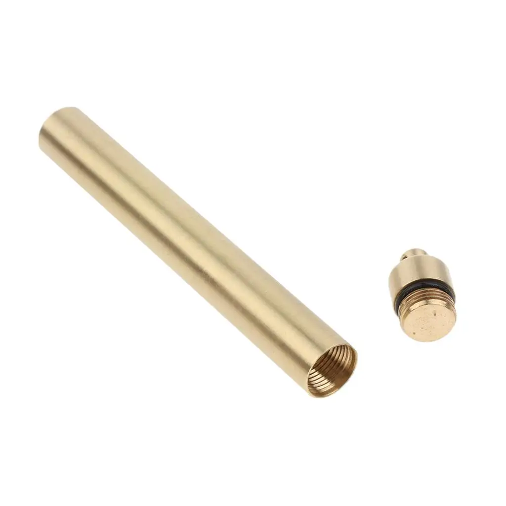 Fishing Waterproof Capsule Pocket Brass Mini Pill Box Multifunctional Toothpick Holder Travel Kit for Outdoor Camping