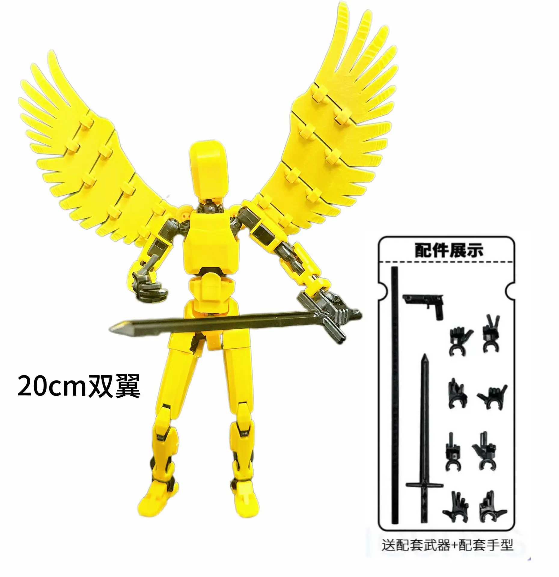 الملائكة الميكانيكية 13 شخصيات الحركة T13 الشكل ثلاثية الأبعاد مطبوعة متعددة المفاصل المنقولة محظوظ 13 عمل الشكل الدمية لتقوم بها بنفسك تجميع اللعب #5