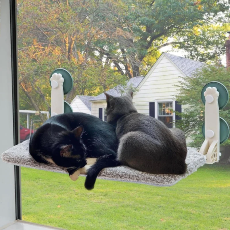 

Mewoofun Cat Window Bed Hammock Large 60x30cm Foldable Upgrade Strong Suction Cups Sturdy Holds Up to 18kg for 2 Cats