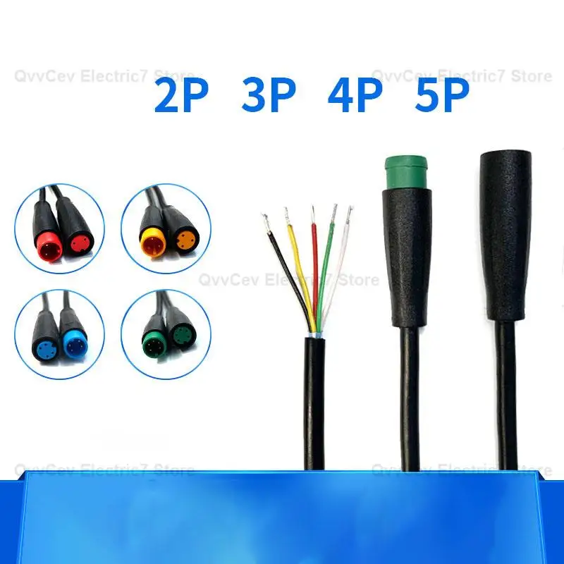 1 Paar Stecker 2 3 4 5 6-poliger elektrischer Verbindungs stecker wasserdicht für E-Bike-Display m8 Kabel optionaler Stecker w28