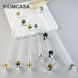 IHOMCASA Kitchen Furniture Handles Wardrobe Bathroom Dresser Drawer Cabinet Pulls Gold/Black Cupboard Door Knobs Crystal Acrylic