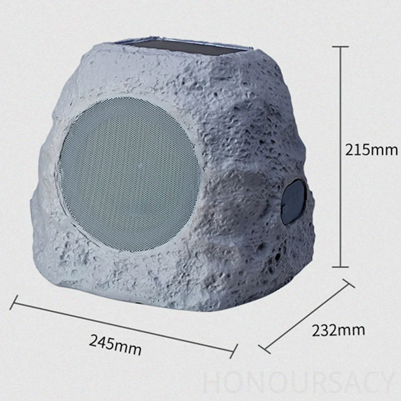 عالية الجودة في الهواء الطلق حديقة حجر MusicBoxs مقاوم للماء صندوق الصوت اللاسلكية الشمسية تهمة روك سمّاعات بلوتوث مع جهاز التحكم عن بعد #4