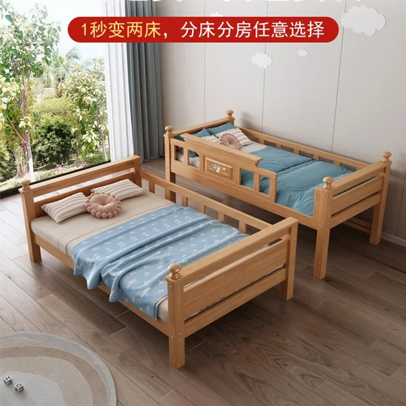 Letto per suocera per bambini alto e basso a due strati in legno massello, parte superiore e inferiore a doppio strato