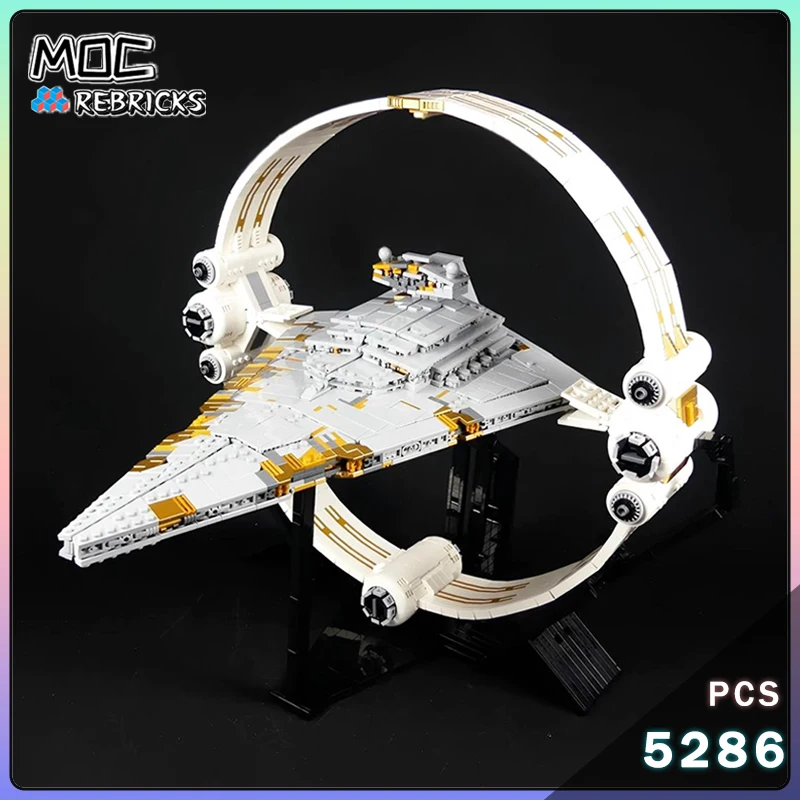 

Space Series Thrawn's Chimaera and Eye of Sion Battleship Model Building Block Assembly DIY Senior Brick Puzzle Toy Xmas Gifts