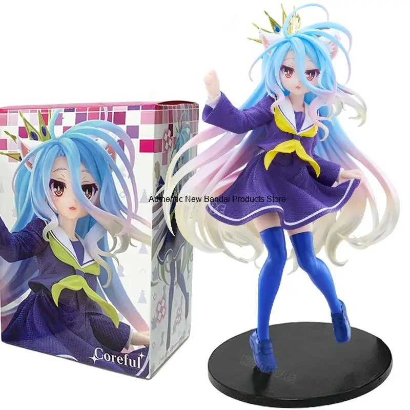Figura de acción de 21 cm de la serie de anime «No Game No Life», con la personaje Shiro, y también con las figuras de Stephanie Dola/Zero Schwi y Jibril Fairy Shampoo. Muñeca de colección.