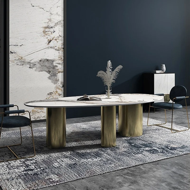 

#Designer Pandora Light Minimalist Foldable Stainless Steel Dining Table Chair Set Modern Luxury