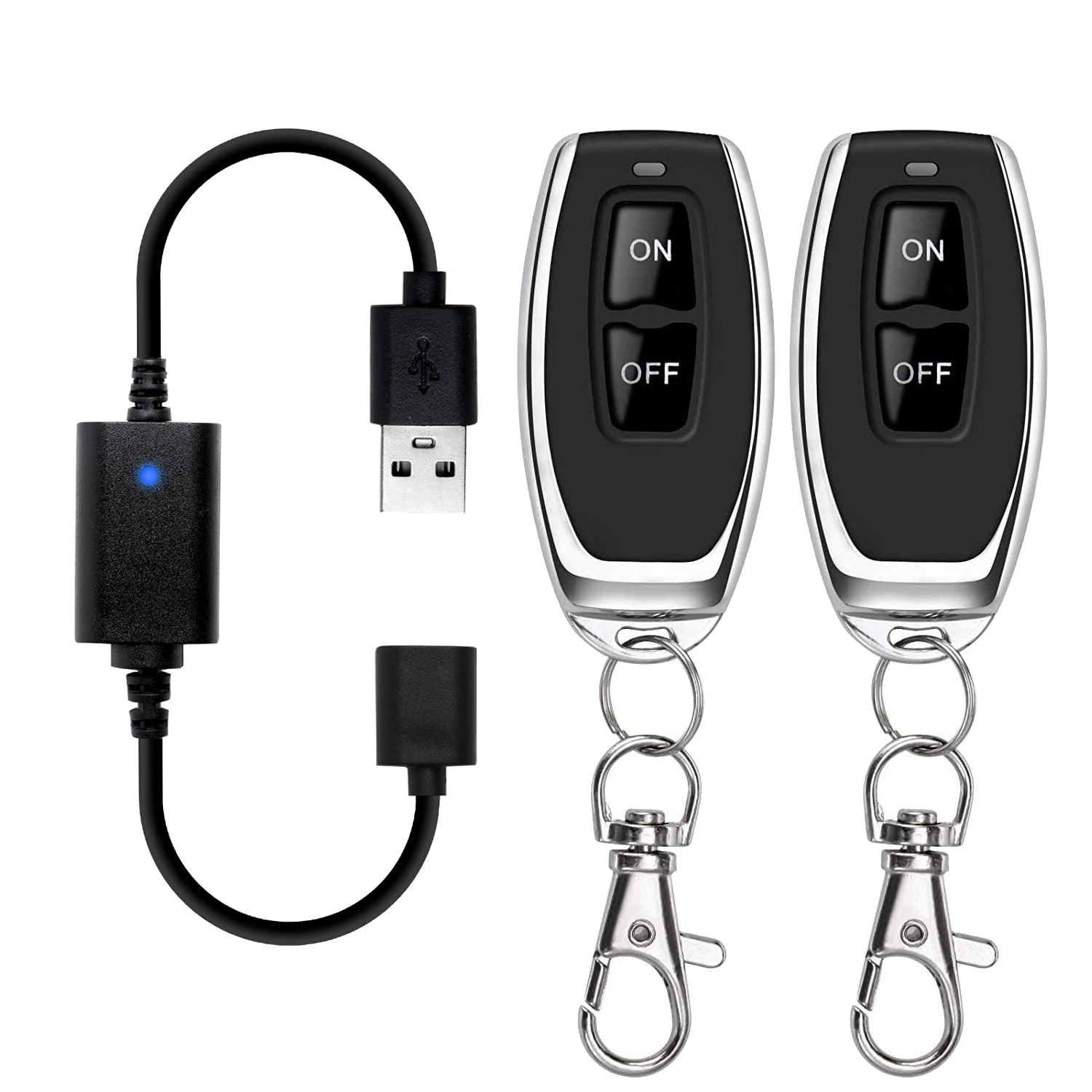 DC 5V USB Kabelloser RF-Fernbedienungsschalter Treiber Ein/Aus für LED-Lichtstreifen Leselampe Ventilator
