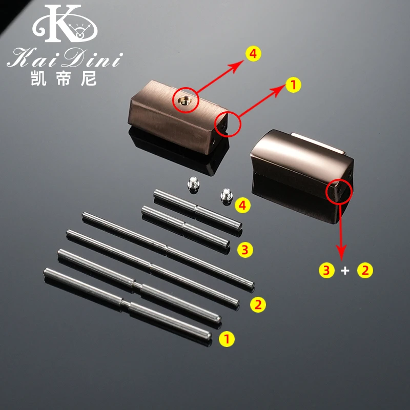 محول معدني لرابط نهاية لـ Patek Philippe Nautilus 5711 5712 5726 حزام فولاذي تم تحويلها إلى الأشرطة الجلدية للموصل الآخر #6