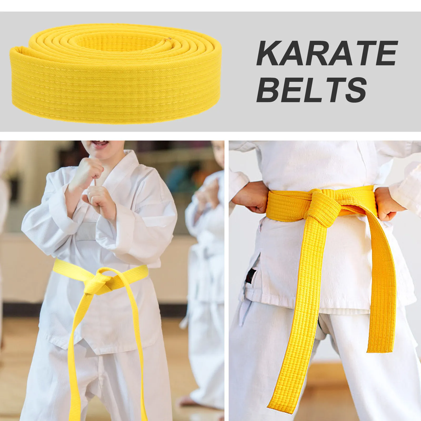 Professional Cotton Martial Art Belt for Karate Taekwondo Jujitsu Lightweight Portable Comfortable Waist Band One Size Universal