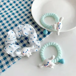 4Pcs Sanrio Hairpin Cinnamoroll Hair Band Cute Cartoon Sweet Bestie Hairpin Charm Ponytail Hair Accessories Holiday Gifts