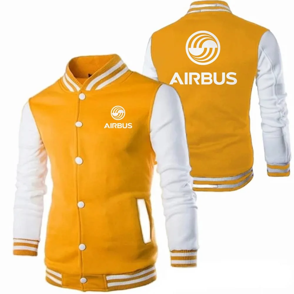 AIRBUS-Chaqueta de vuelo de aviación para hombre, Sudaderas con cuello levantado, uniforme de béisbol, Jersey universitario, prendas de vestir