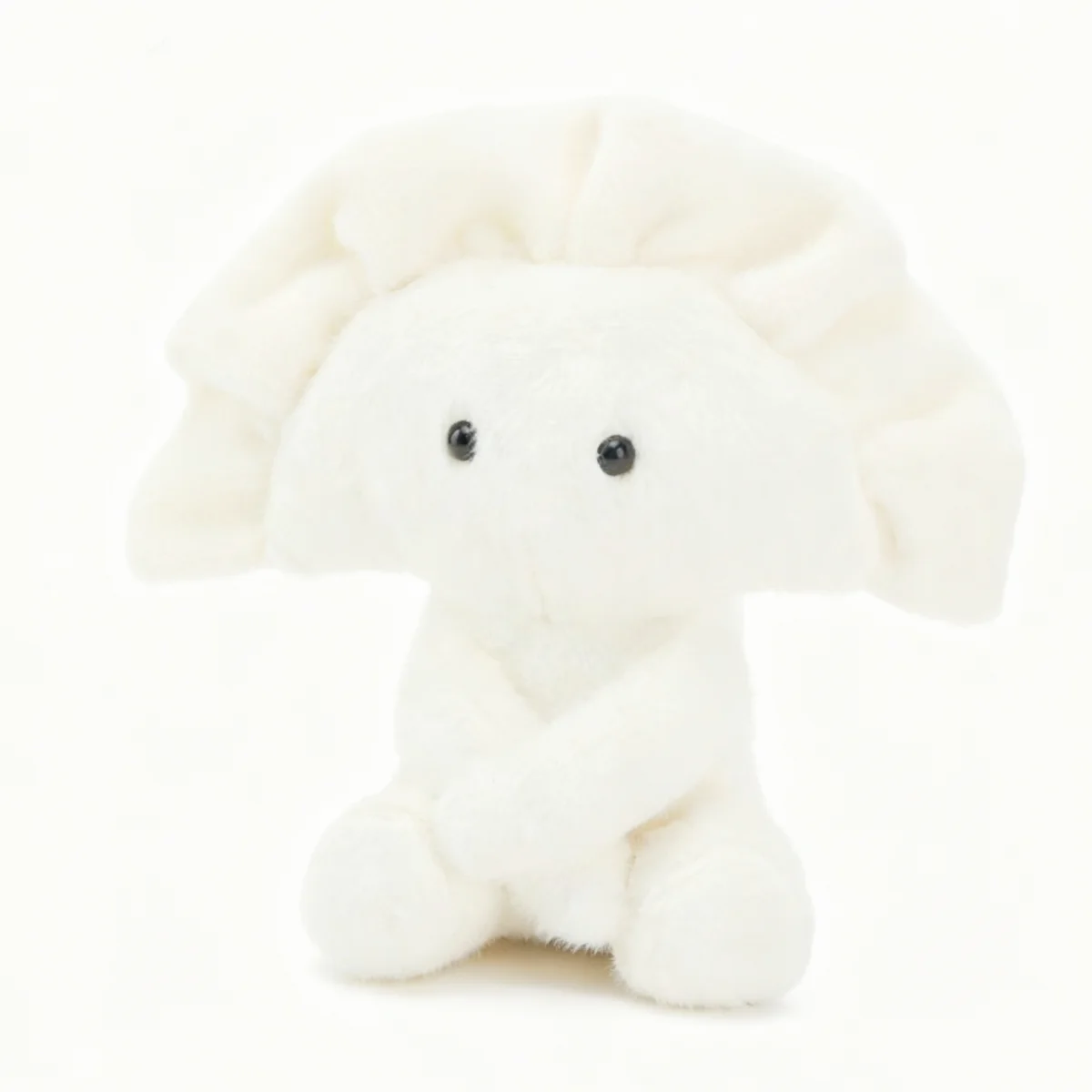 Dumpling Plush Toy Cute Stuffed Food with Happy Face Kawaii Character Adorable Cultural Plushie Gift for Kids New Year's Day