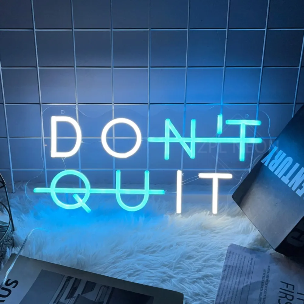 

Неоновая вывеска «NON'T QUIT DO IT» Неоновая светодиодная вывеска Вдохновляющая цитата Игровая комната Декор спальни Настенное искусство Мотивация неонового света Тренажерный зал Классная комната