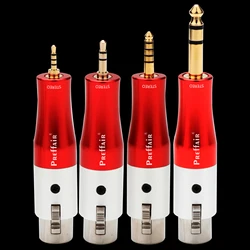 HIFI 4pin XLR do 2,5mm 3,5mm 4,4mm 6,35mm TRRS zbalansowane wtyczki i złącza Adaptery audio HIFI