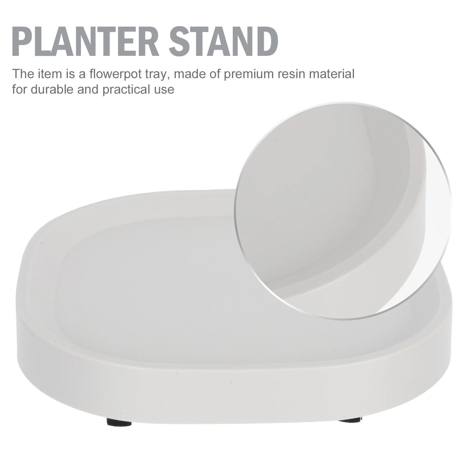 

1pc Flowerpot Base Tray Movable Wheels Universal Wheel Resin Storage Flowerpot Holder Indoor Outdoor Removable Water Storage