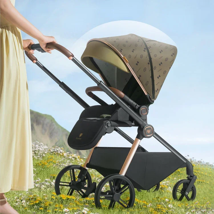 Poussette Pliante Portable pour Bébé, Accessoire Deux Voies, Légère, Absorption des Chocs