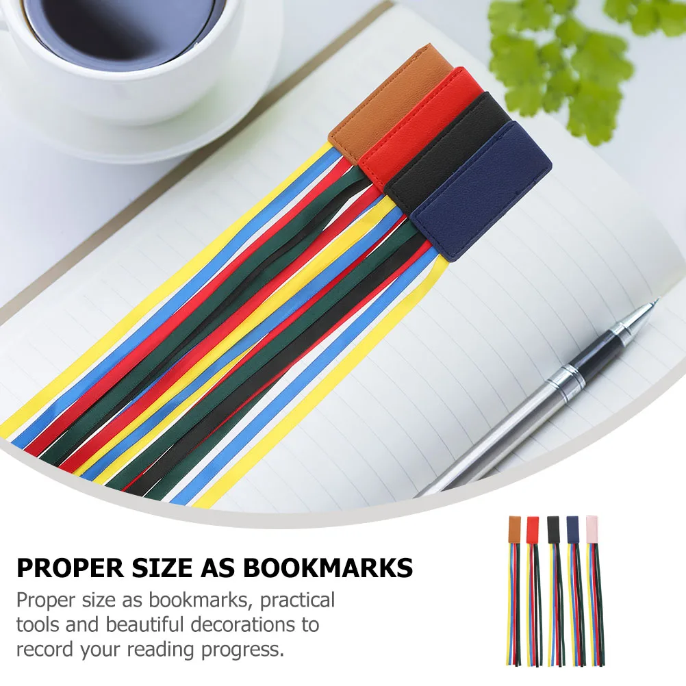 

5 Pcs Ribbon Bookmarks Ribbon Page Markers Wear Resistant Practical Tools Beautiful Decorations Gifts Students