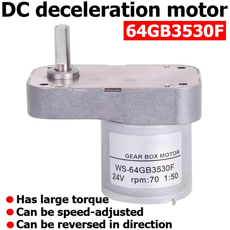 64GB 3530F DC Brushed DC Motor, Pure Copper Coil, Reversible Rotation, Speed Adjustment, Motor Operates At 12V/24V